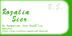 rozalia sier business card